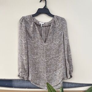 Joie Gray Patterned Women's Blouse